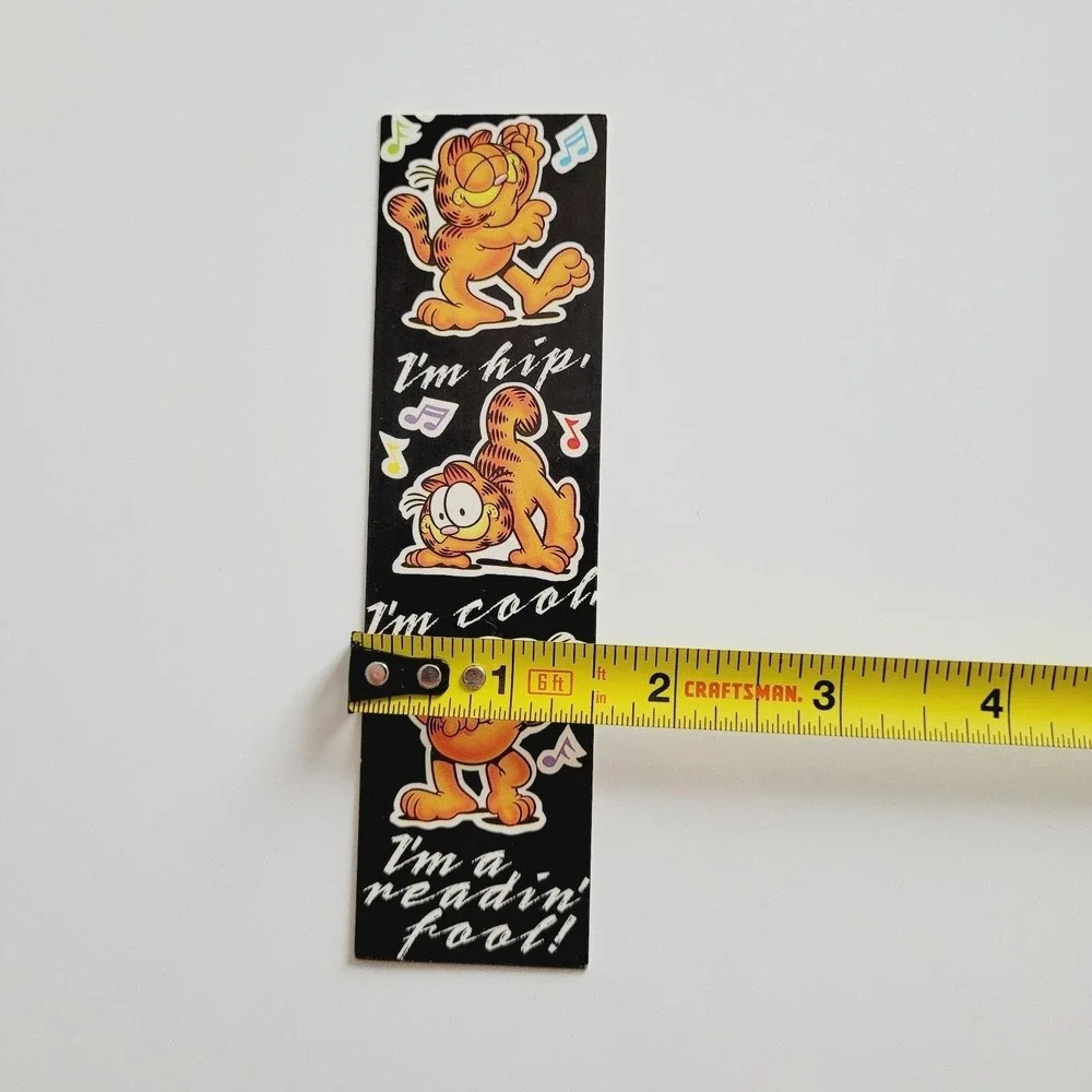 Vintage 70s Garfield Bookmark Dancing Cat Fool 1978 Jim Davis art, Antioch Z-576